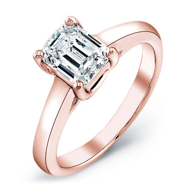 Emerald Cut Solitaire Engagement Ring - Diamond Love Inc.