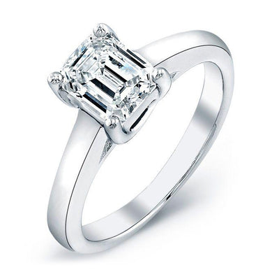 Emerald Cut Solitaire Engagement Ring - Diamond Love Inc.