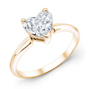 Heart Shaped Diamond Solitaire Engagement Ring - Diamond Love Inc.