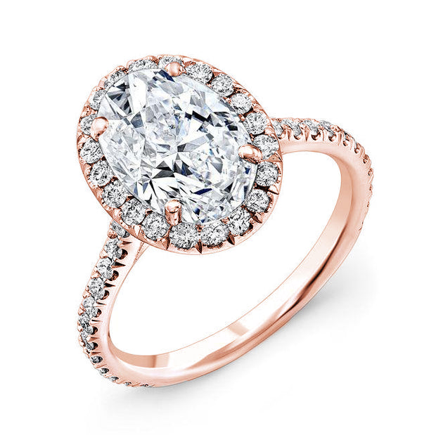 Classic Oval Cut Halo Engagement Ring - Diamond Love Inc.
