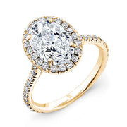 Classic Oval Cut Halo Engagement Ring - Diamond Love Inc.