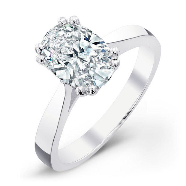 Oval Cut Solitaire Engagement Ring - Diamond Love Inc.