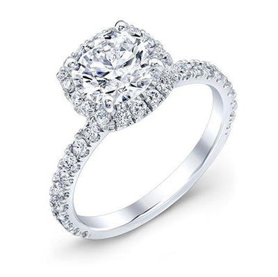 Classic Round Cut Halo Engagement Ring - Diamond Love Inc.